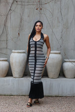 The Ayla Striped Crochet Dress