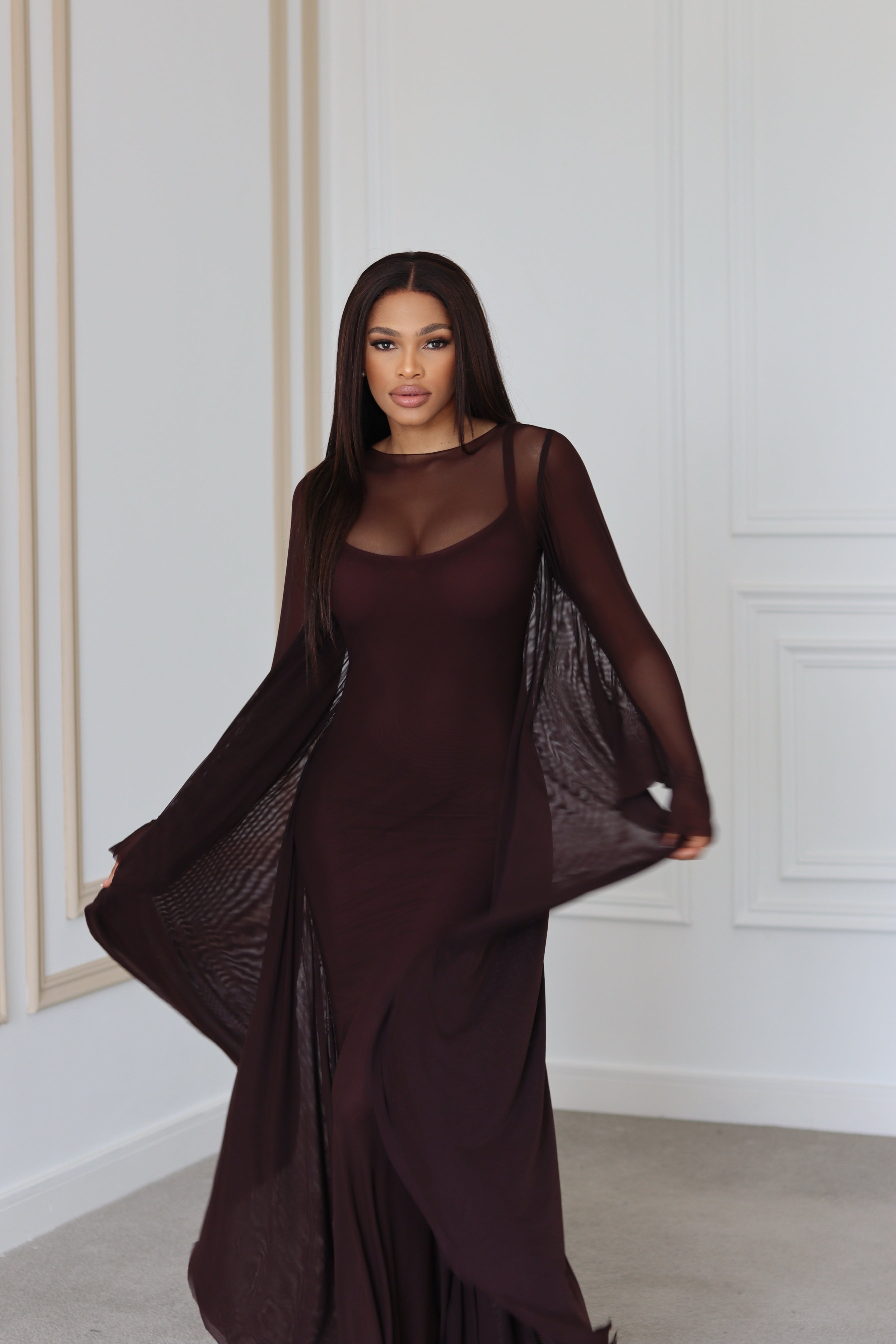 Summer Mesh Maxi - Brown