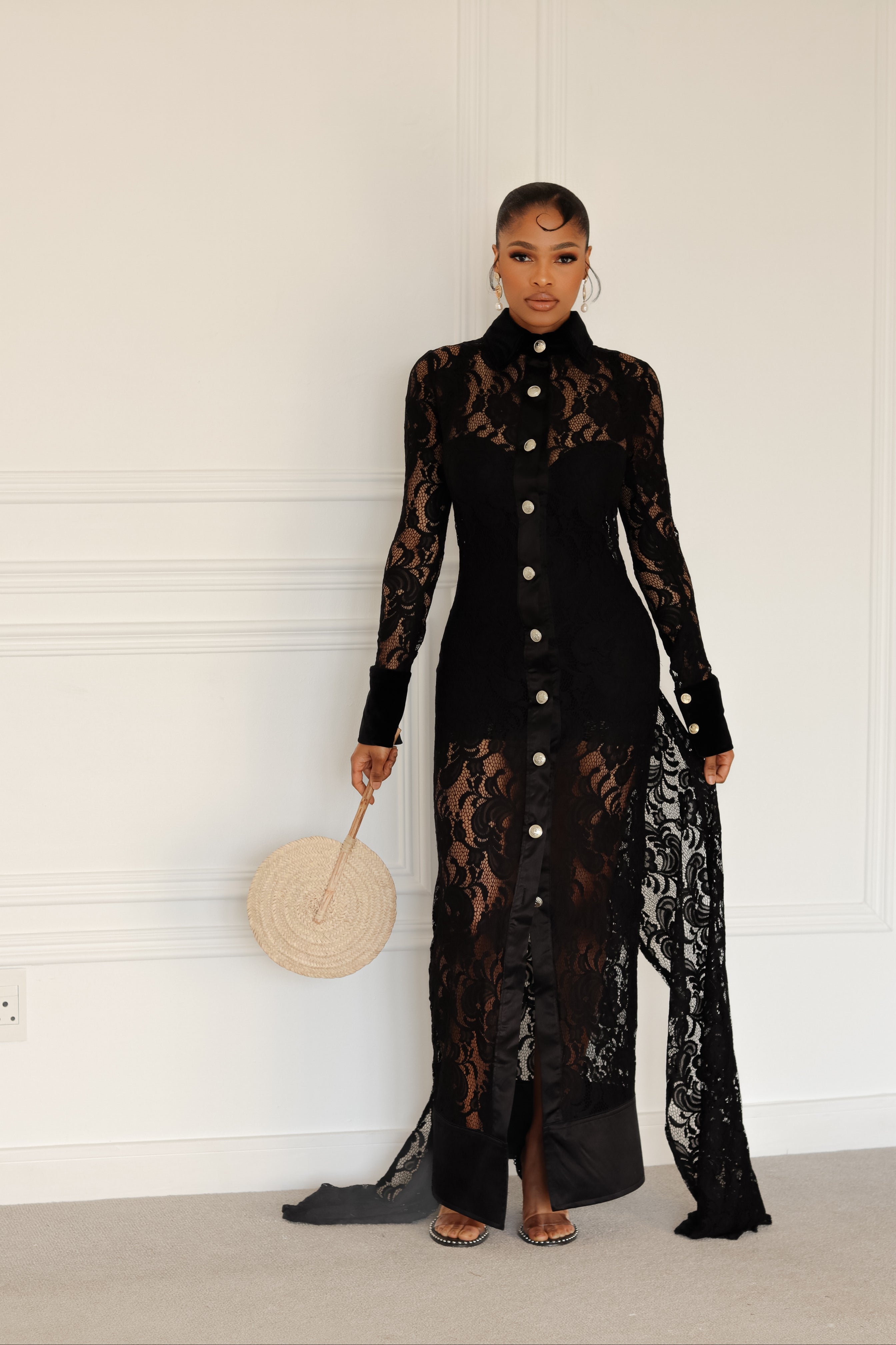 Ella lace midi dress