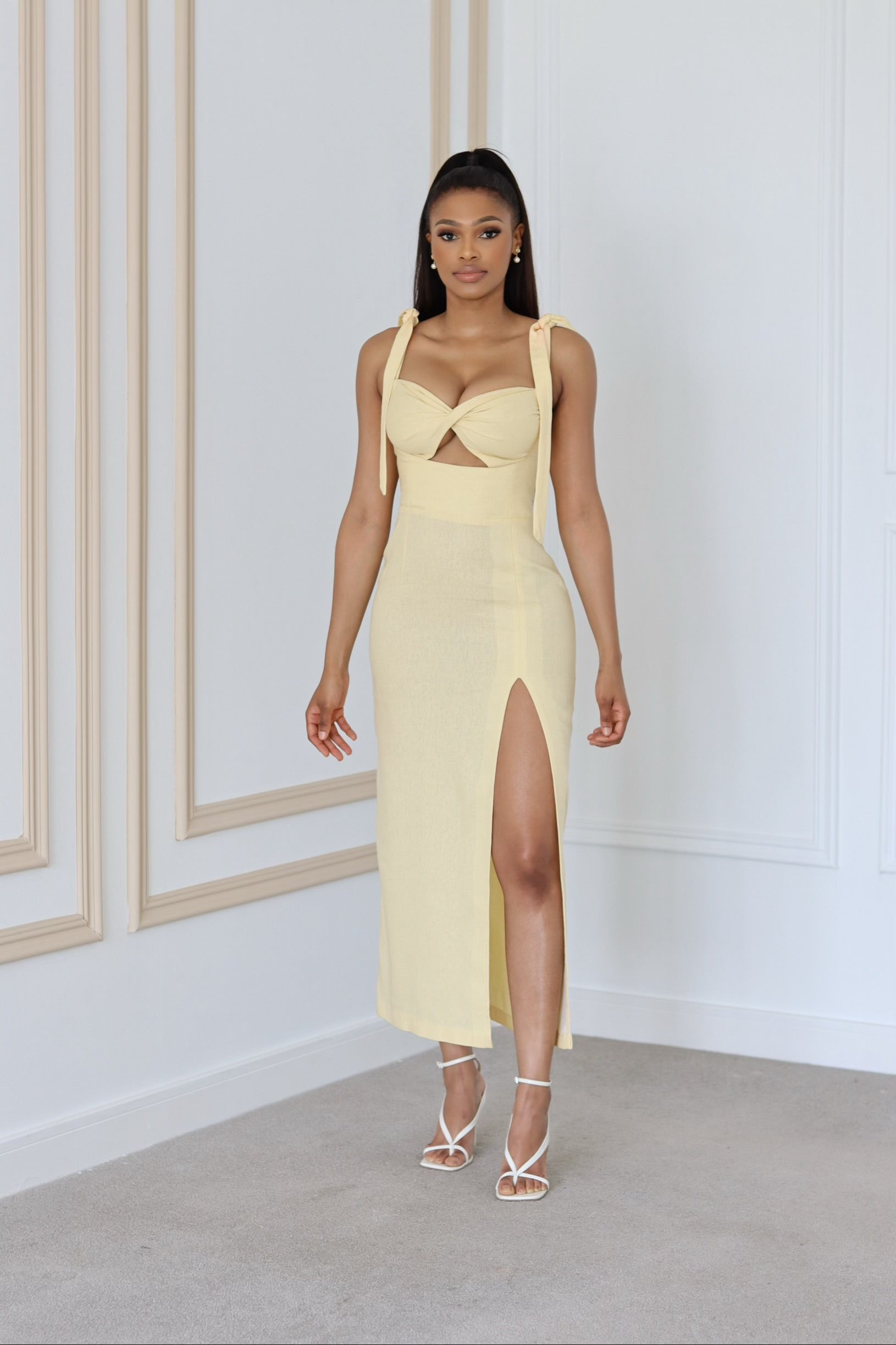 Luna Linen Midi dress